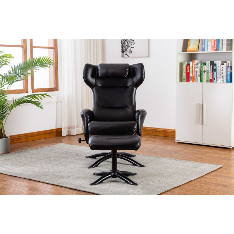 Latitude Run® Bourkelands 28.7" Wide Faux Leather Manual Ergonomic